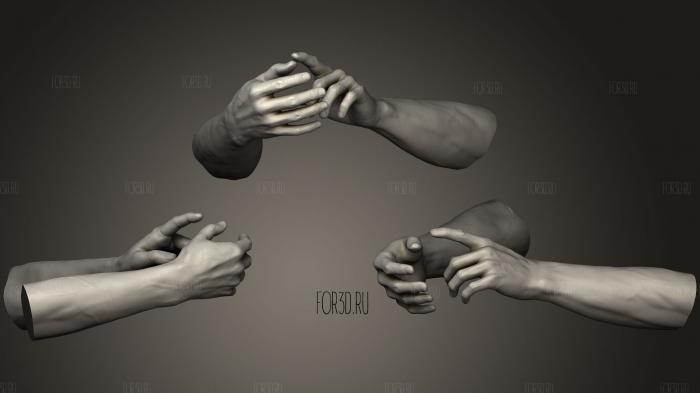 Male Hands 19 stl model for CNC